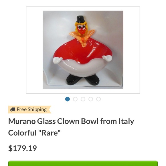 Murano Blown Glass Sculptured Whimsical Clown - Picture 13 of 13